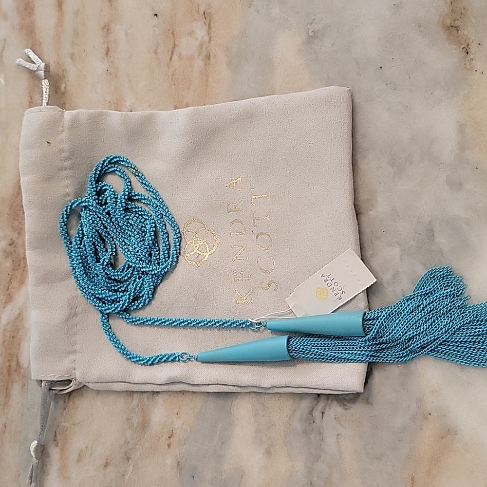 Kendra Scott Phara Aqua Wrap Necklace